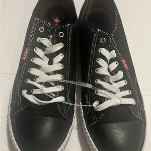 Levi's Men’s Sneakers Low Top Size 12M Anikin C-CVS Black Canvas New w/o Box